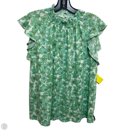 Top Sleeveless By Melloday In Green, Size: M