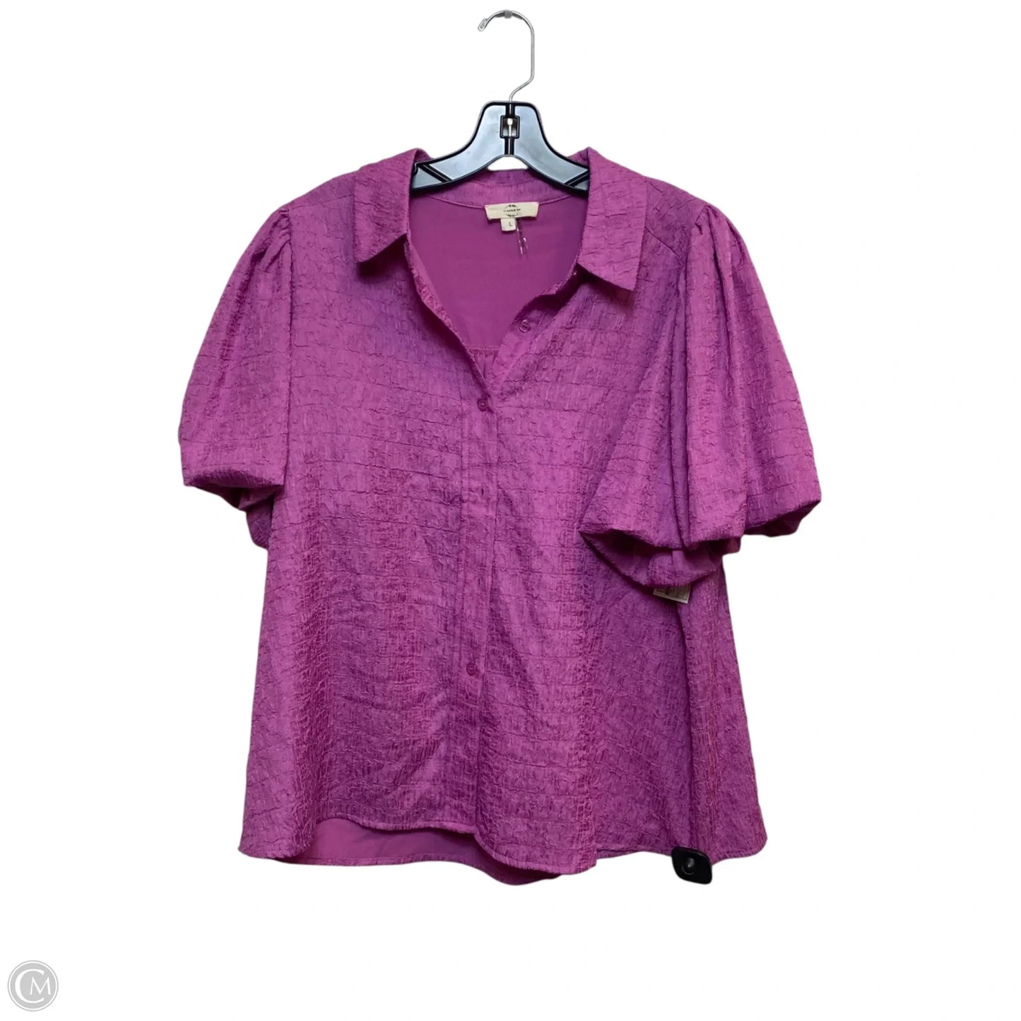 Top Short Sleeve By Entro In Purple, Size: L