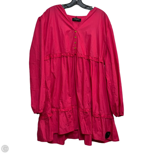 Dress Casual Short By Rebdolla In Pink, Size: 1x