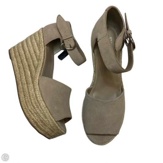 Sandals Heels Wedge By Marc Fisher In Tan, Size: 11