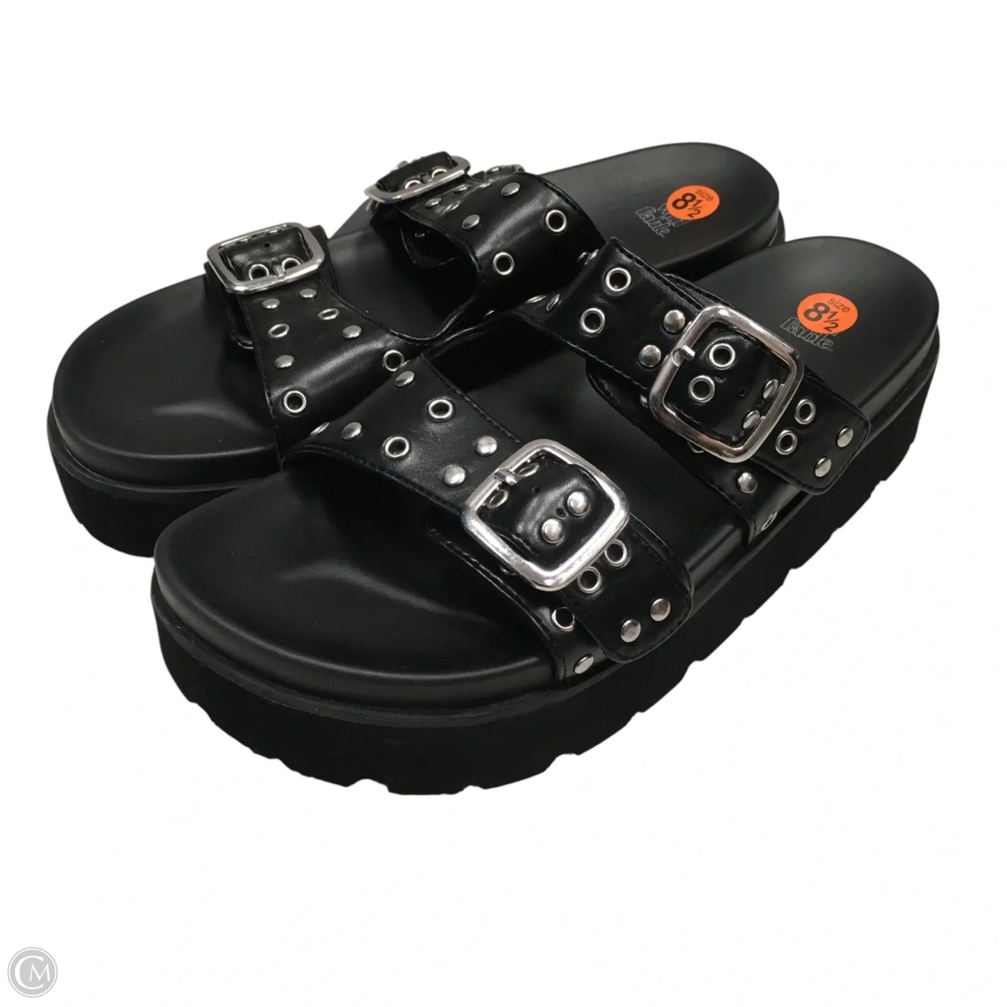 Sandals Heels Platform By Wild Fable In Black, Size: 8.5