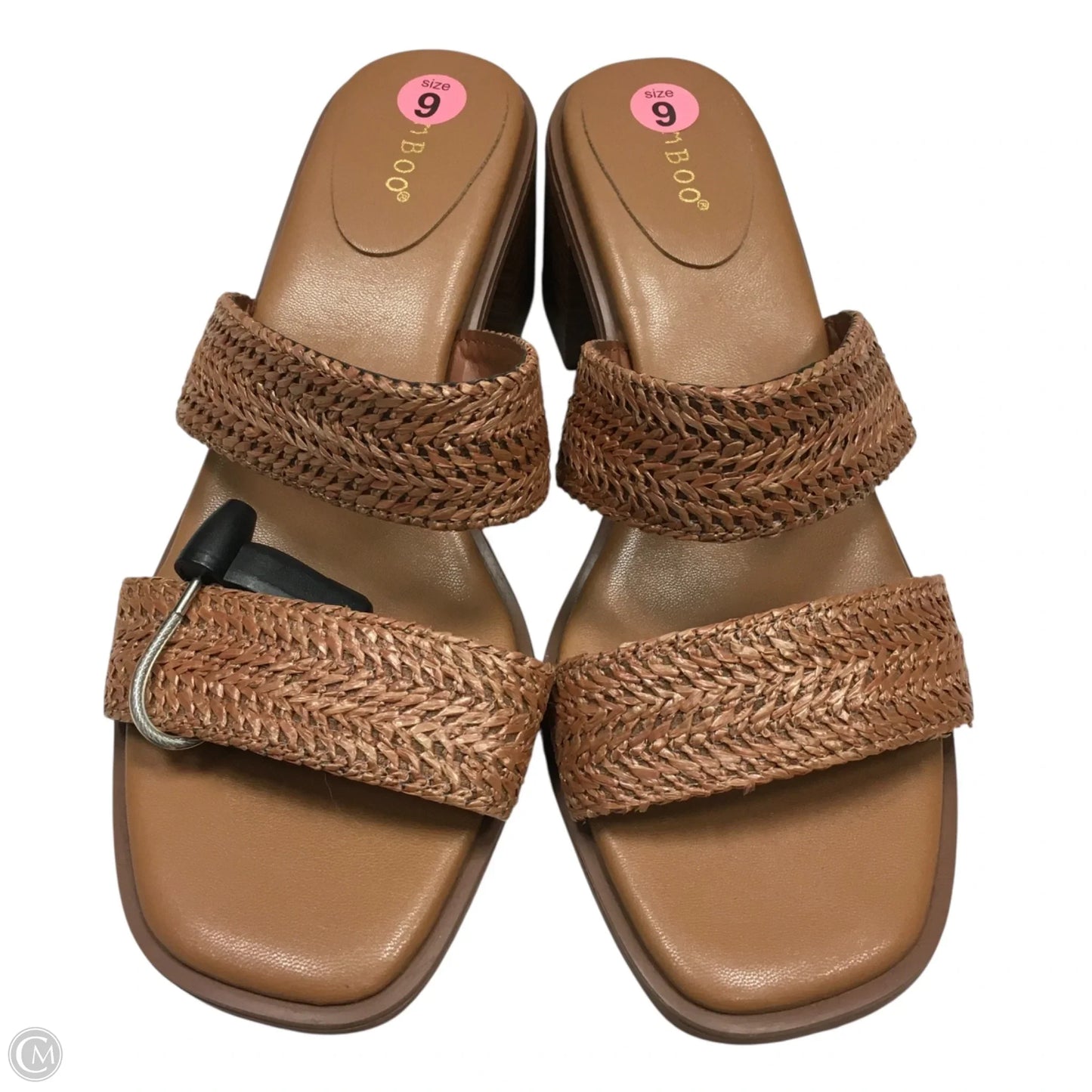Sandals Heels Block By Bamboo In Brown, Size: 9