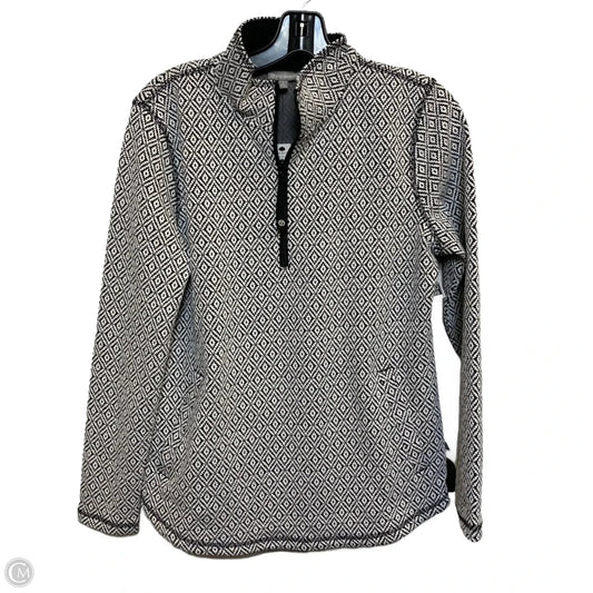 Athletic Sweatshirt Collar By Talbots In Black & White, Size: S