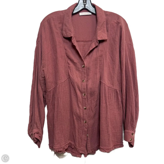 Top Long Sleeve By Ces Femme In Pink, Size: S