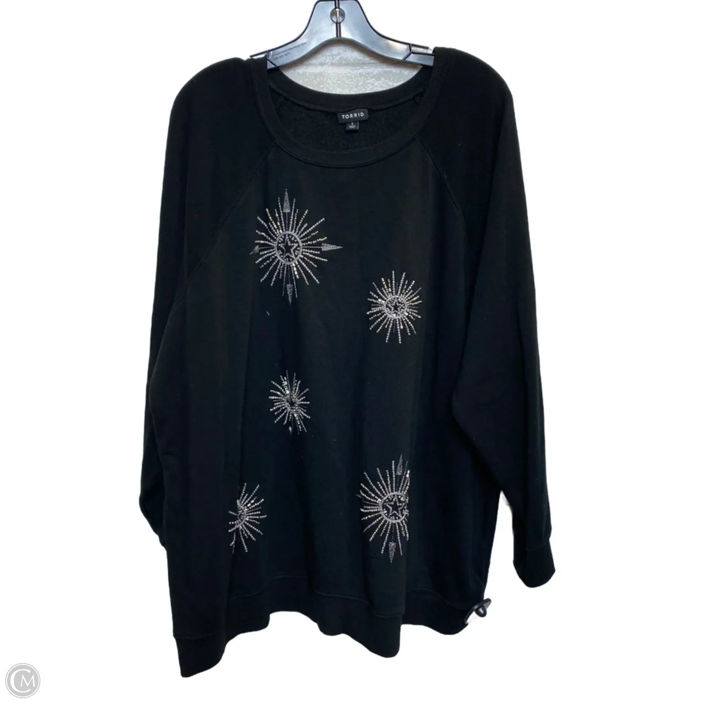 Sweatshirt Crewneck By Torrid In Black, Size: 3x