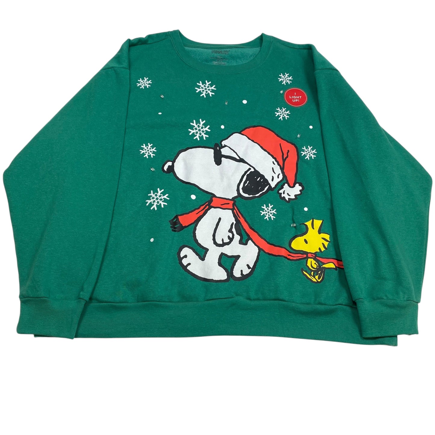 Sweatshirt Crewneck By Peanuts In Green, Size: 3x