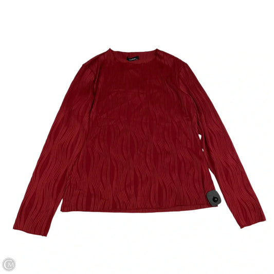 Top Long Sleeve By Fashion In Red, Size: Xl