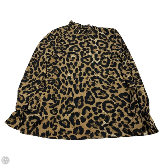 Top Long Sleeve By Cmf In Animal Print, Size: M