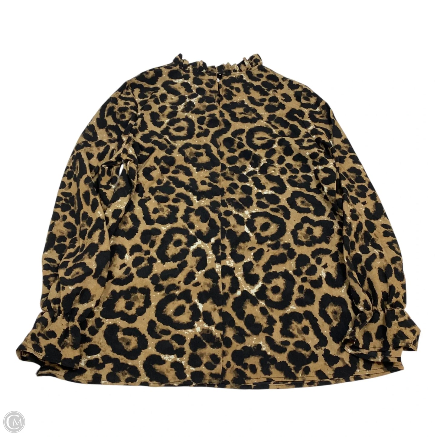 Top Long Sleeve By Cmf In Animal Print, Size: M