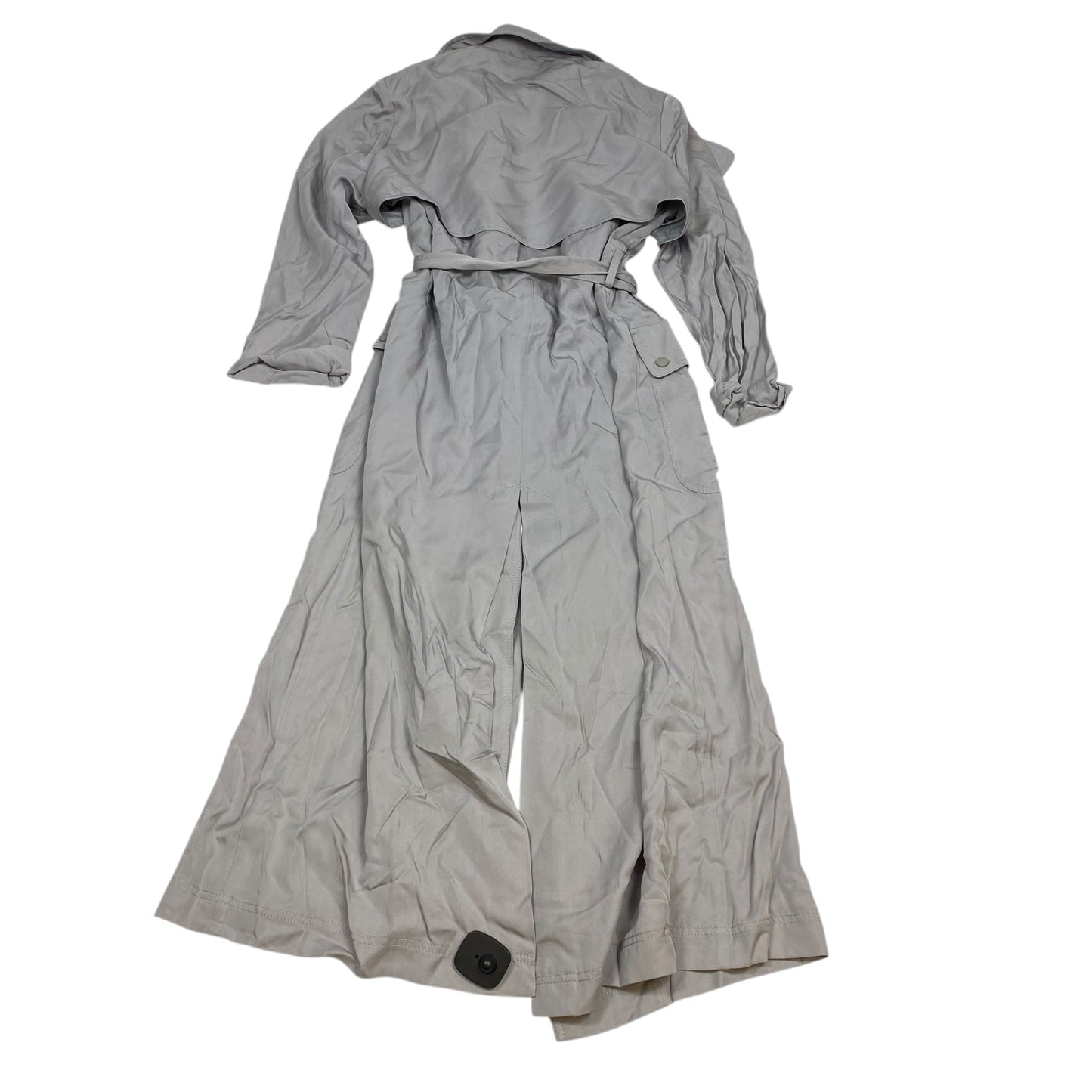 Coat Trench Coat By Top Shop In Grey, Size: M