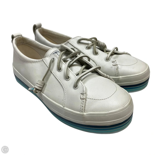 Shoes Sneakers By Sperry In Blue & White, Size: 9