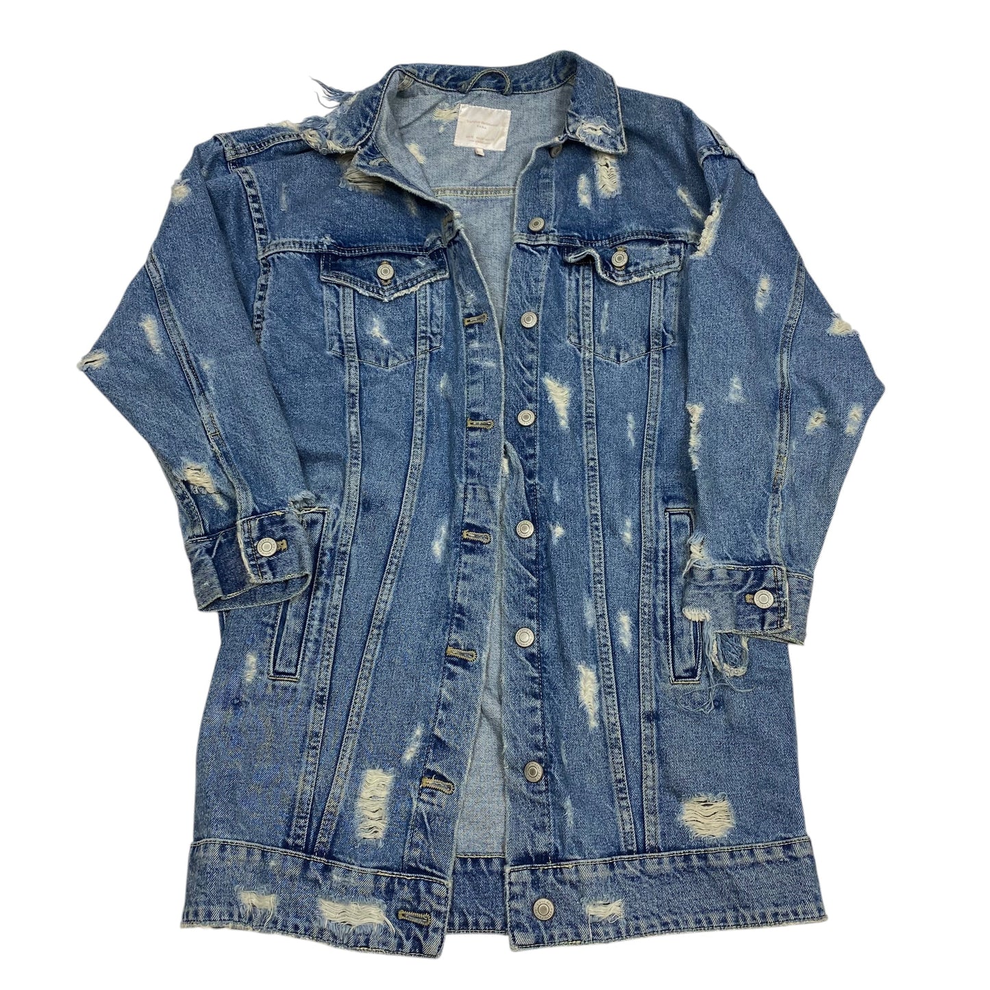 Jacket Denim By Zara In Blue Denim, Size: M