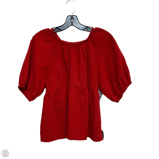 Top Short Sleeve By Old Navy In Red, Size: S