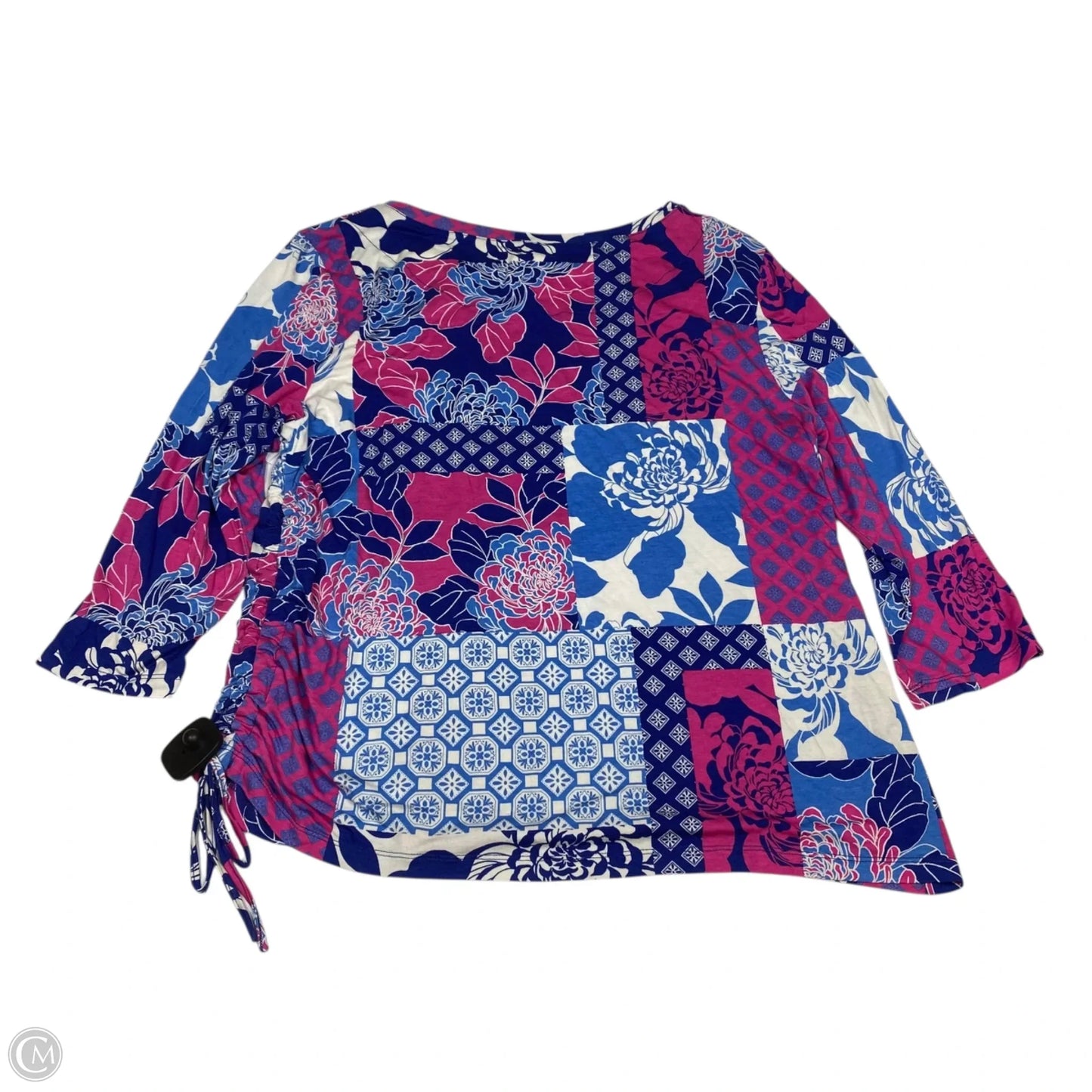 Top Long Sleeve By Ruby Rd In Blue & Pink, Size: Xl