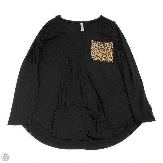 Top Long Sleeve By Zenana In Black, Size: Xl