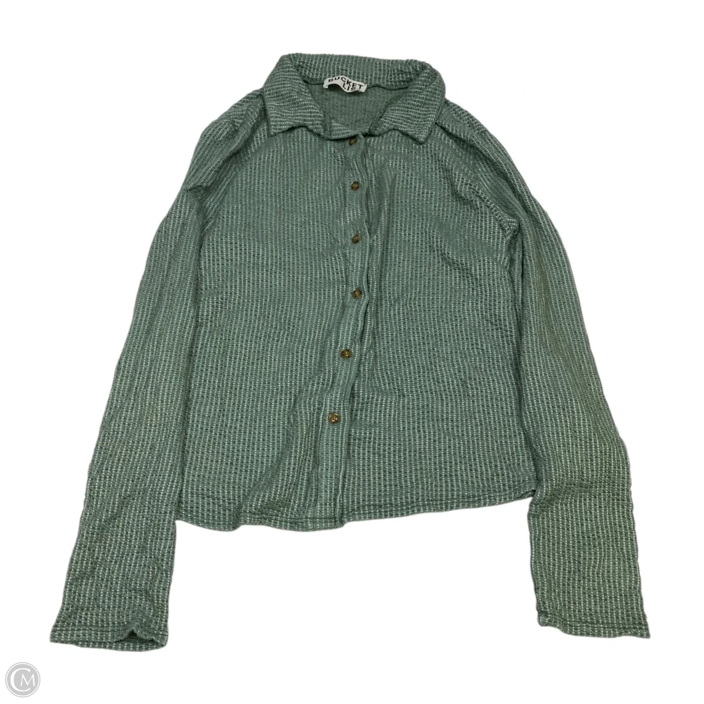 Top Long Sleeve By Bucketlist In Green, Size: L