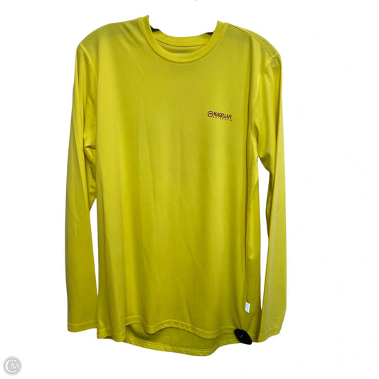 Athletic Top Long Sleeve Crewneck By Magellan In Yellow, Size: M