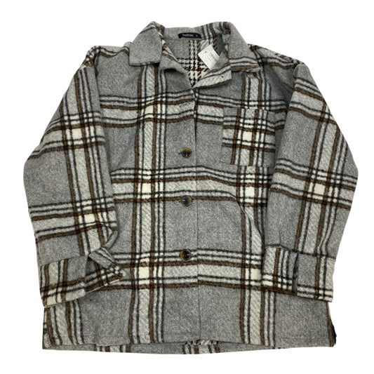 Jacket Shirt By Boohoo Boutique In Grey, Size: L