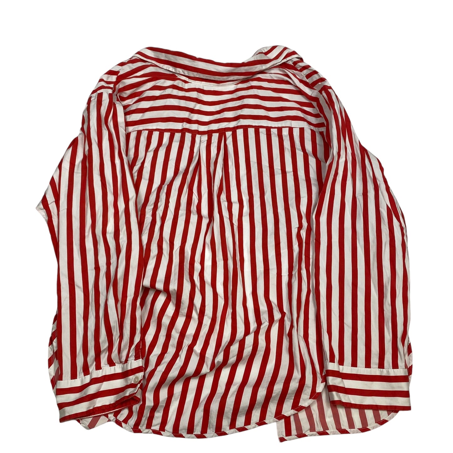 Top Long Sleeve By Mng In Red & White, Size: S