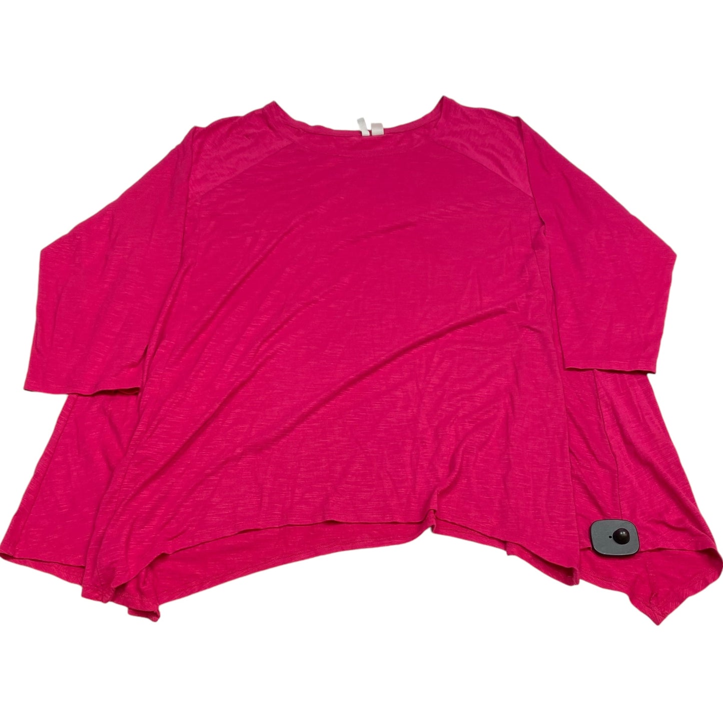 Top 3/4 Sleeve By Cato In Pink, Size: 3x