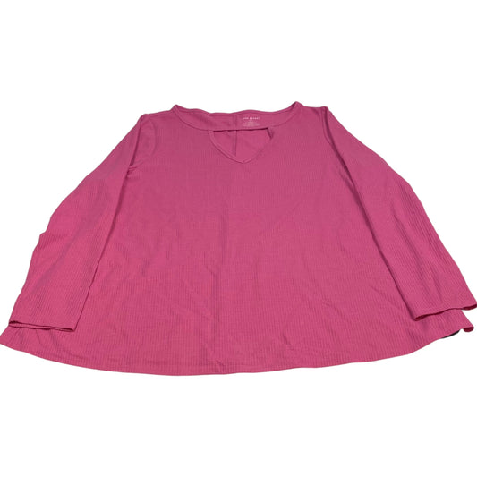 Top Long Sleeve By Lane Bryant In Pink, Size: 2x