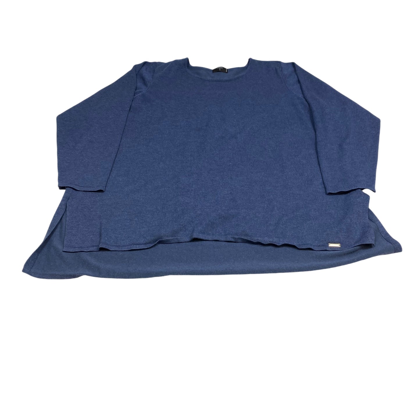 Top Long Sleeve By Tahari By Arthur Levine In Blue, Size: 2x