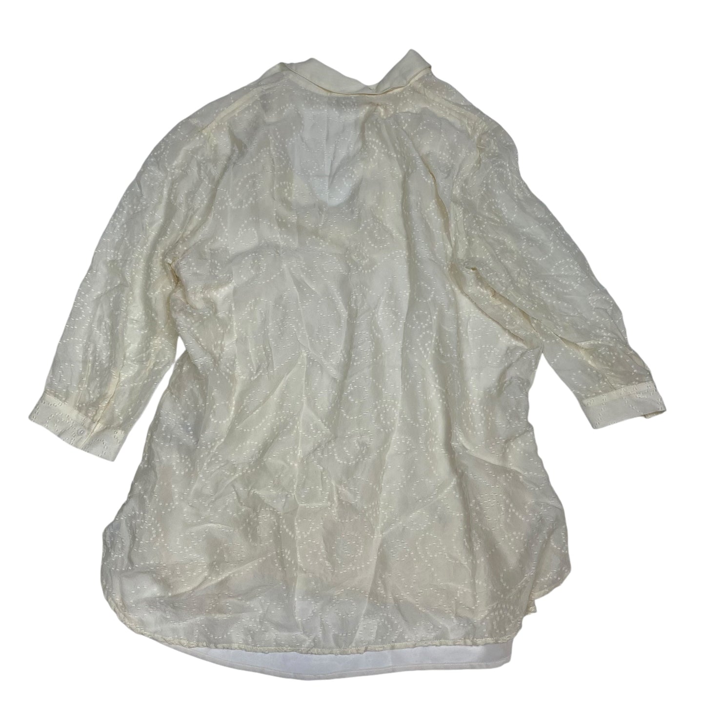 Blouse Long Sleeve By J Mclaughlin In Cream, Size: Xl