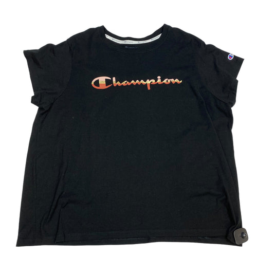 Athletic Top Short Sleeve By Champion In Black, Size: 3x