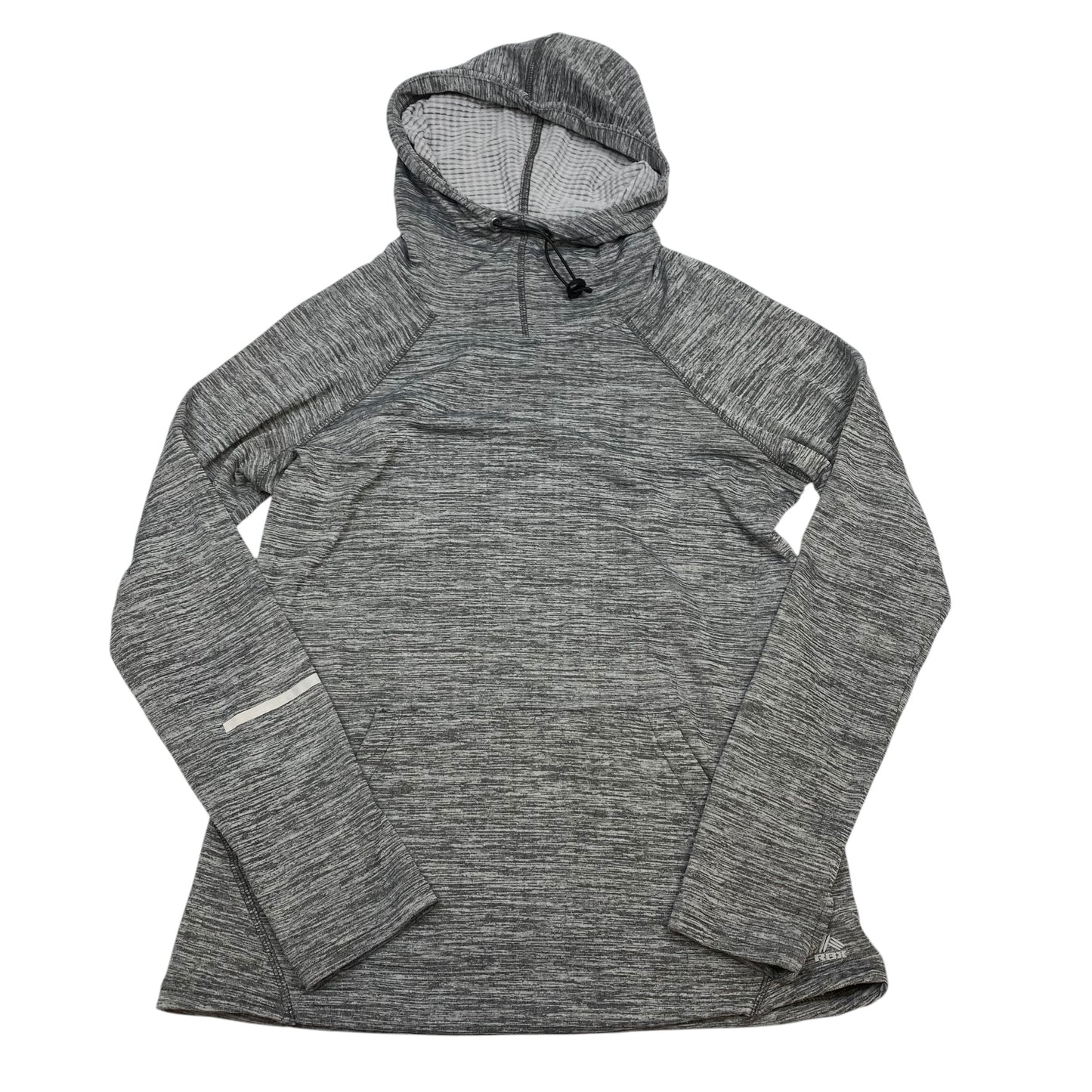 Athletic Top Long Sleeve Hoodie By Rbx In Grey, Size: M