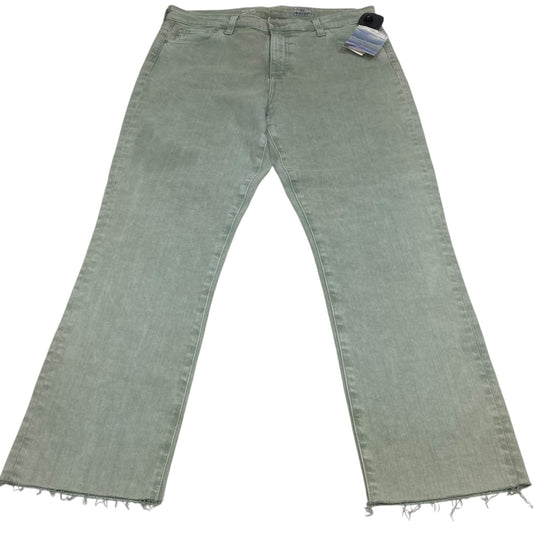 Jeans Straight By Adriano Goldschmied In Green Denim, Size: 14