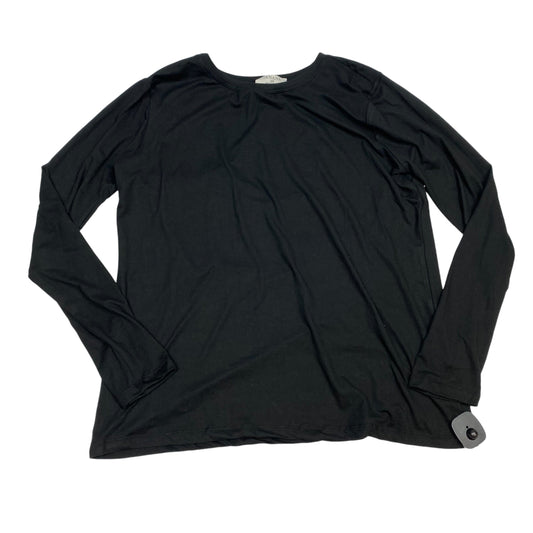 Top Long Sleeve Basic By Zenana Outfitters In Black, Size: 2x