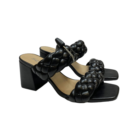 Sandals Heels Block By Soda In Black, Size: 6