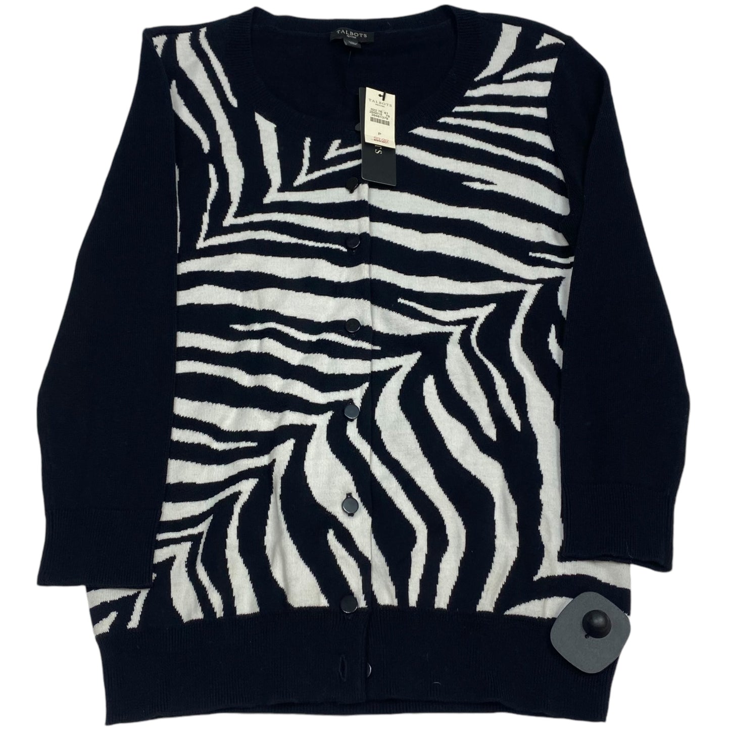 Cardigan By Talbots In Black & White, Size: S