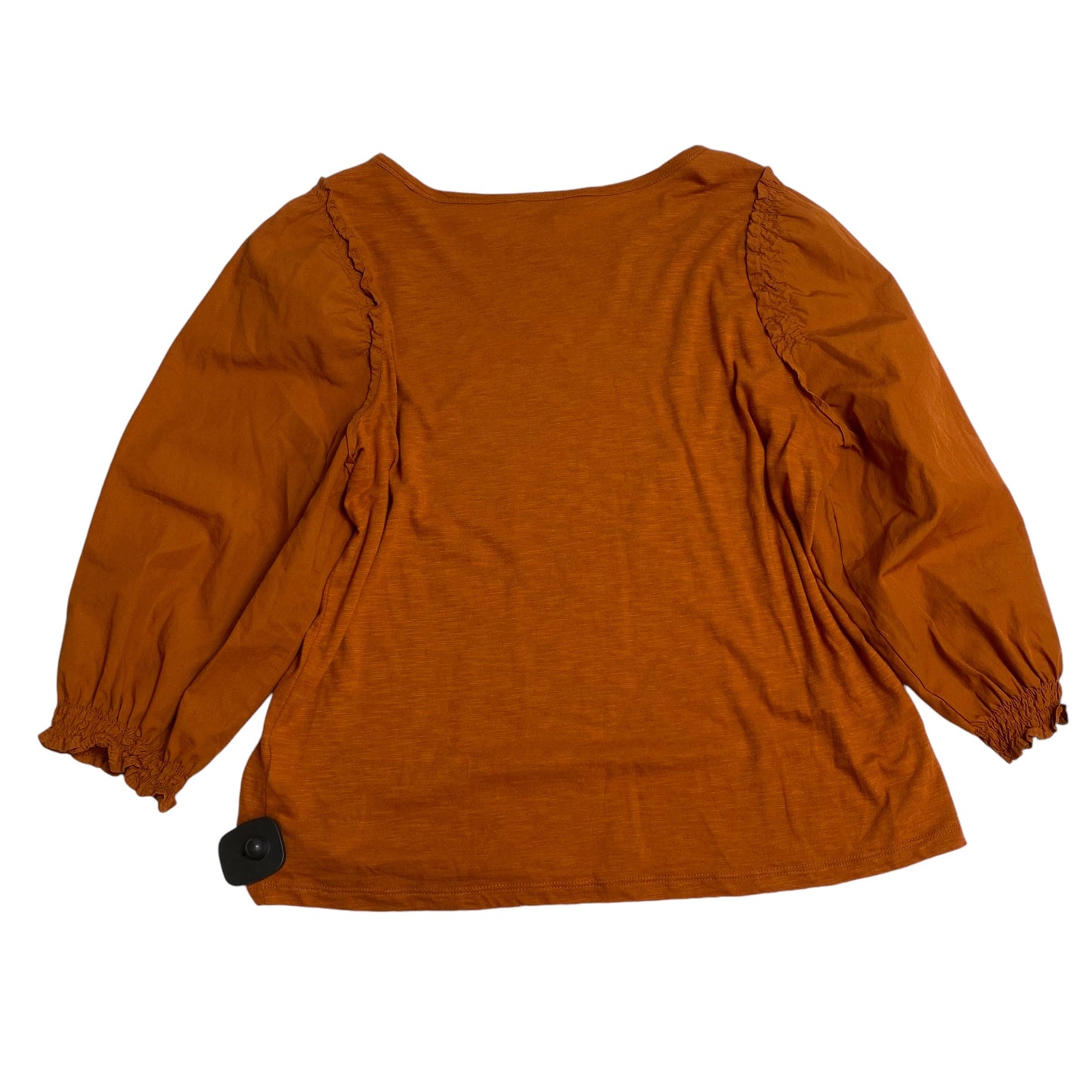 Top 3/4 Sleeve By Banana Republic In Orange, Size: M