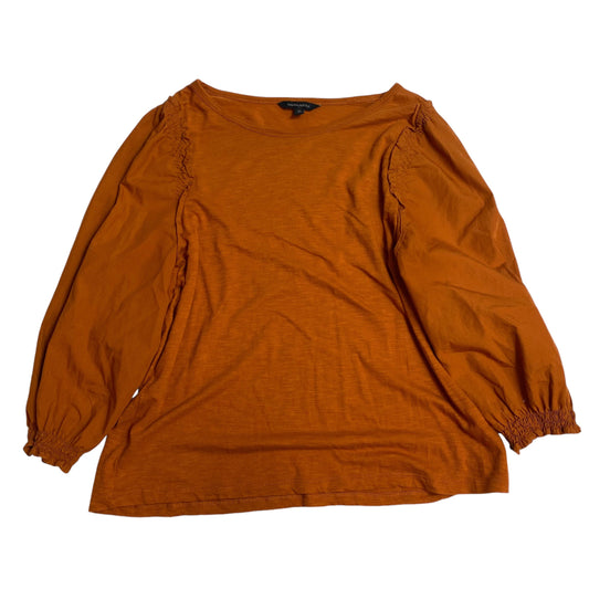 Top 3/4 Sleeve By Banana Republic In Orange, Size: M