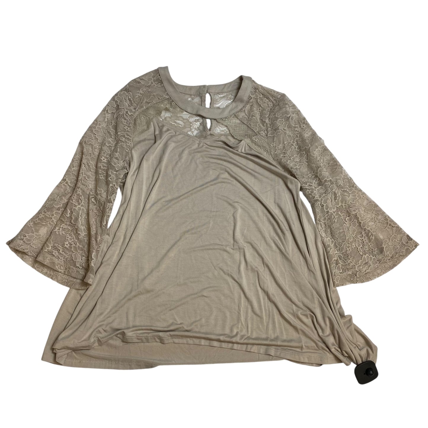 Top 3/4 Sleeve By Torrid In Tan, Size: 1x