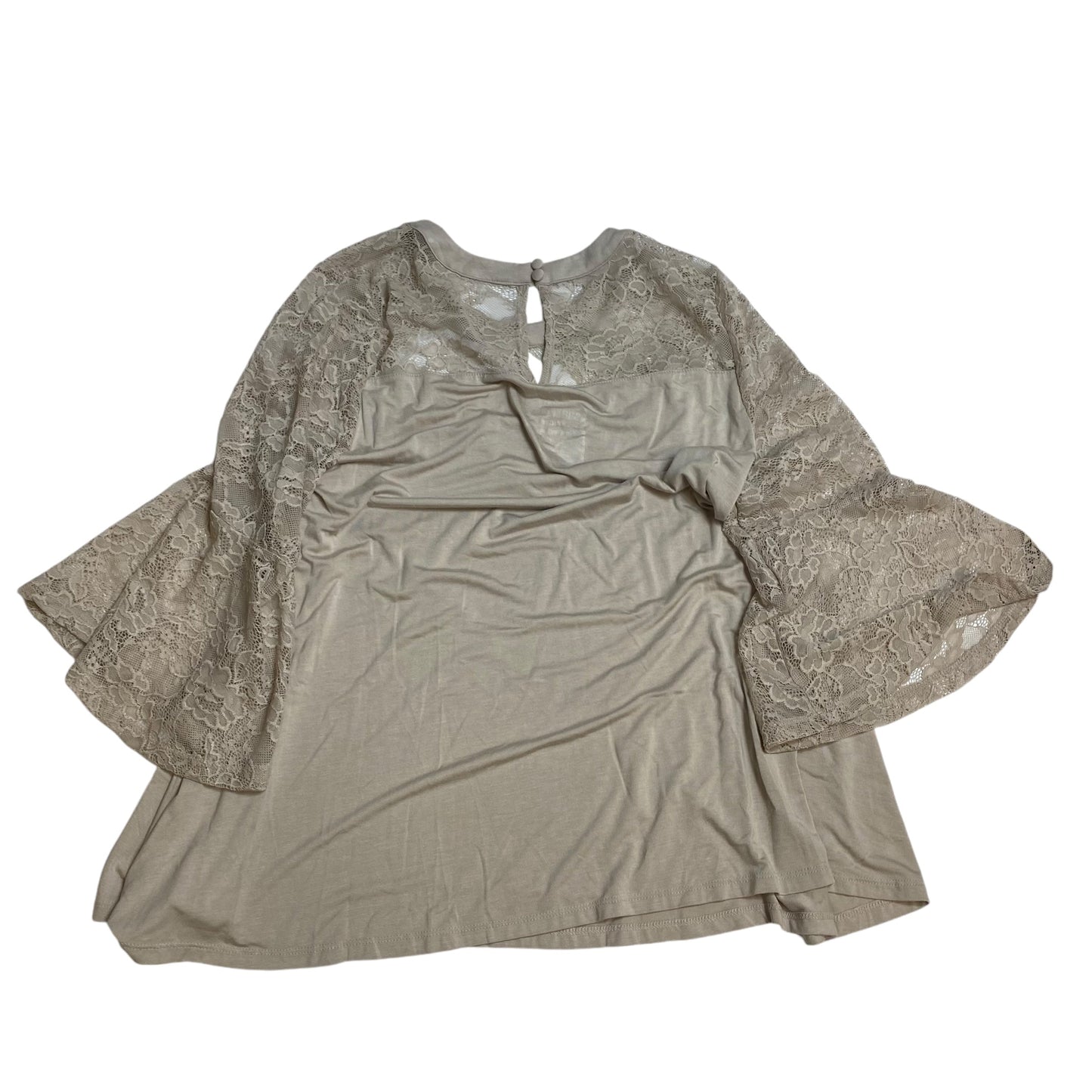 Top 3/4 Sleeve By Torrid In Tan, Size: 1x