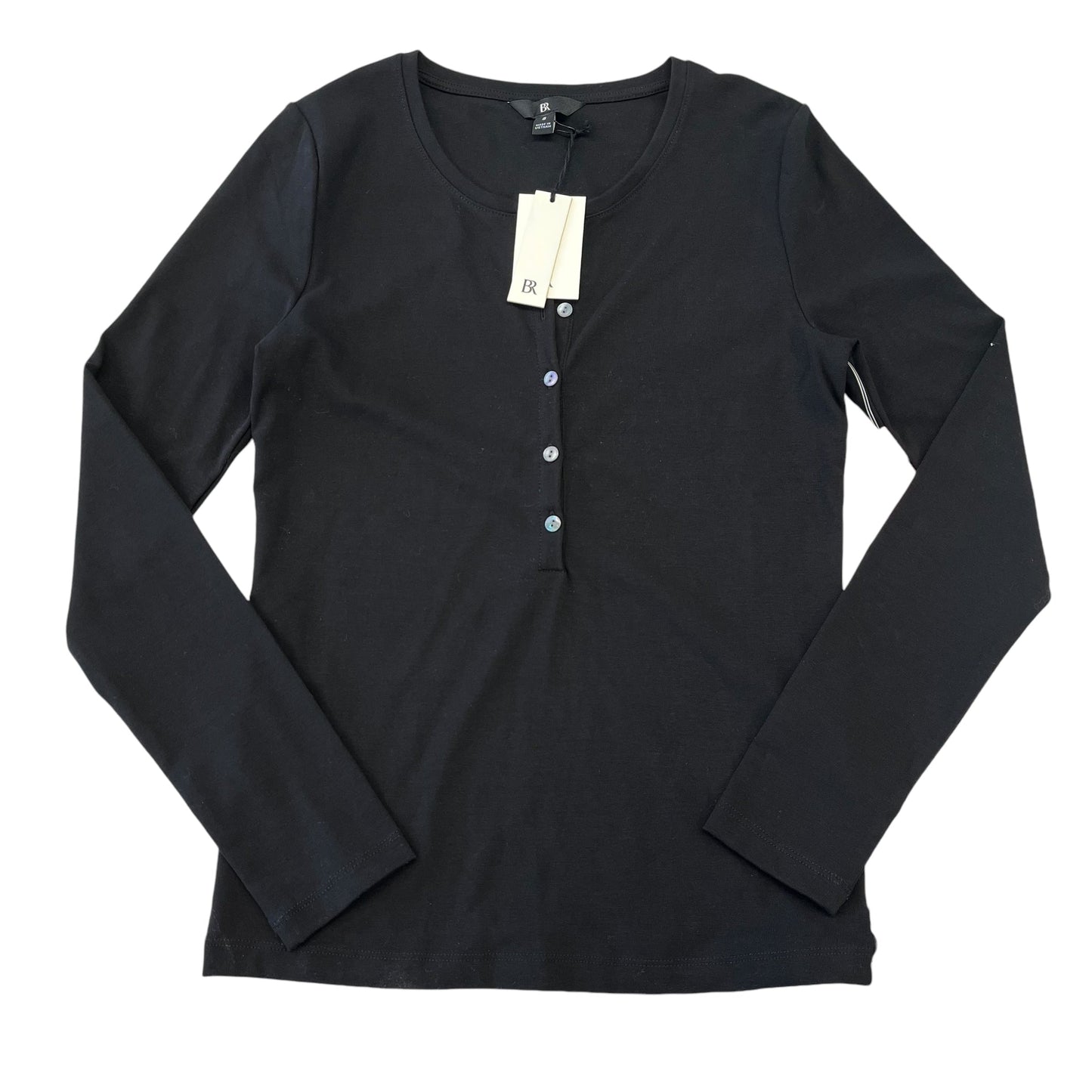 Top Long Sleeve By Banana Republic In Black, Size: S