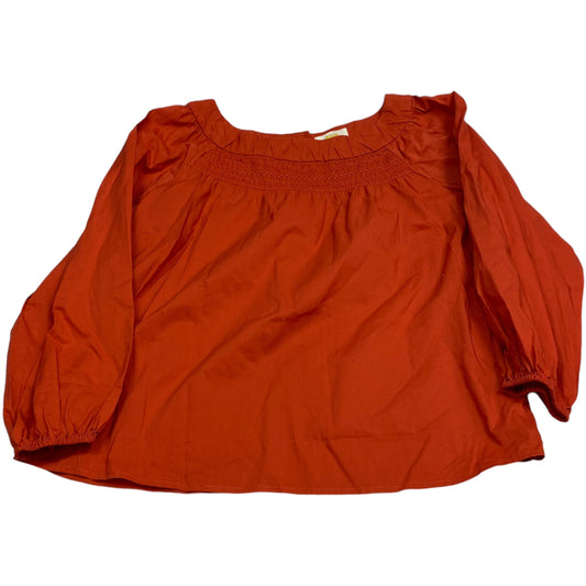 Top Long Sleeve By Maeve In Orange, Size: S