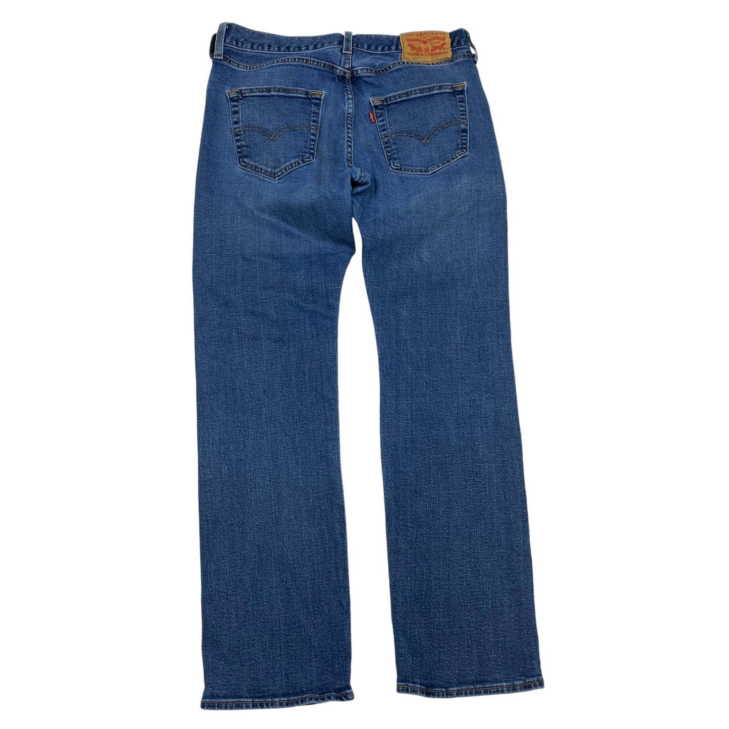 Jeans Straight By Levis In Blue Denim, Size: 10