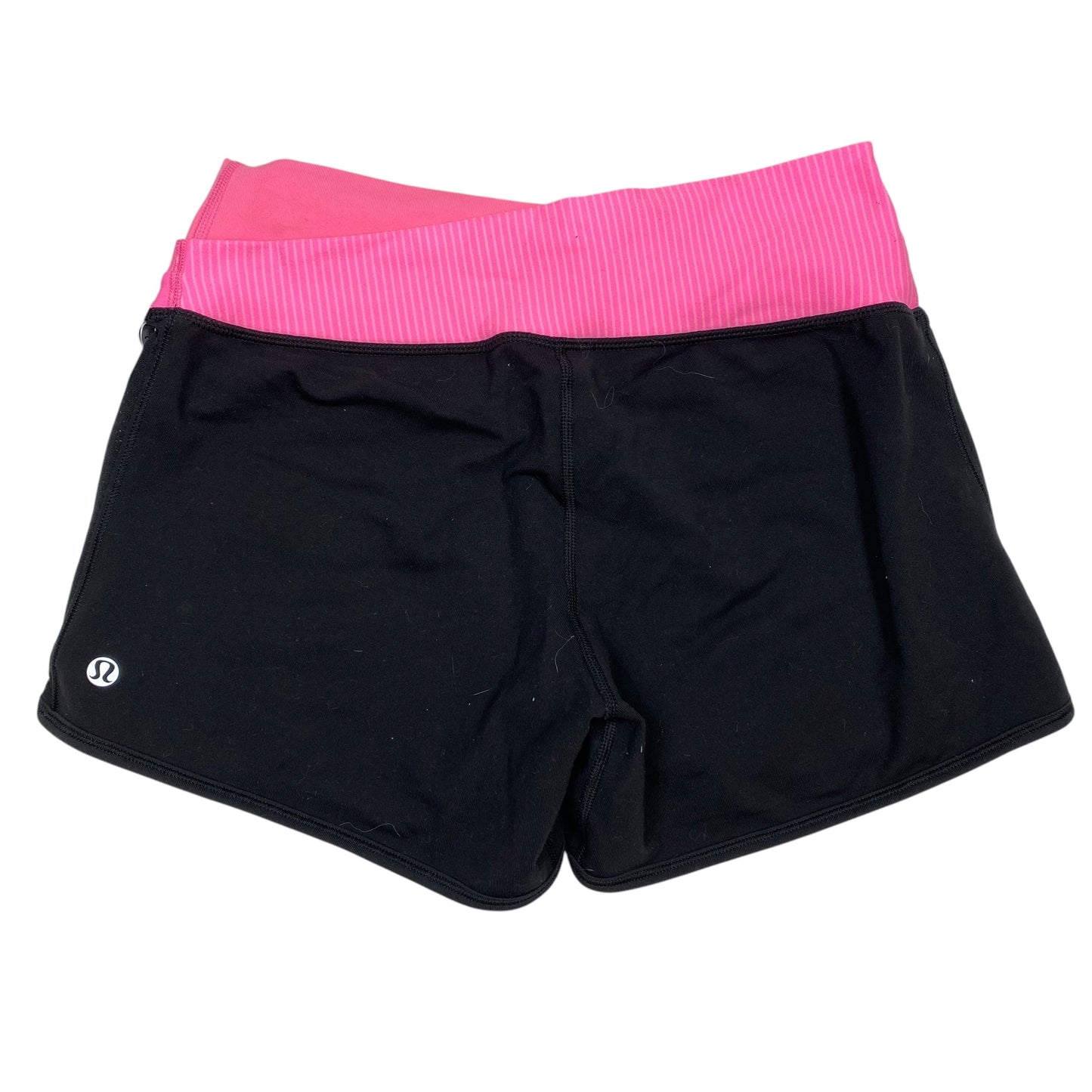 Athletic Shorts By Lululemon In Black & Pink, Size: 4