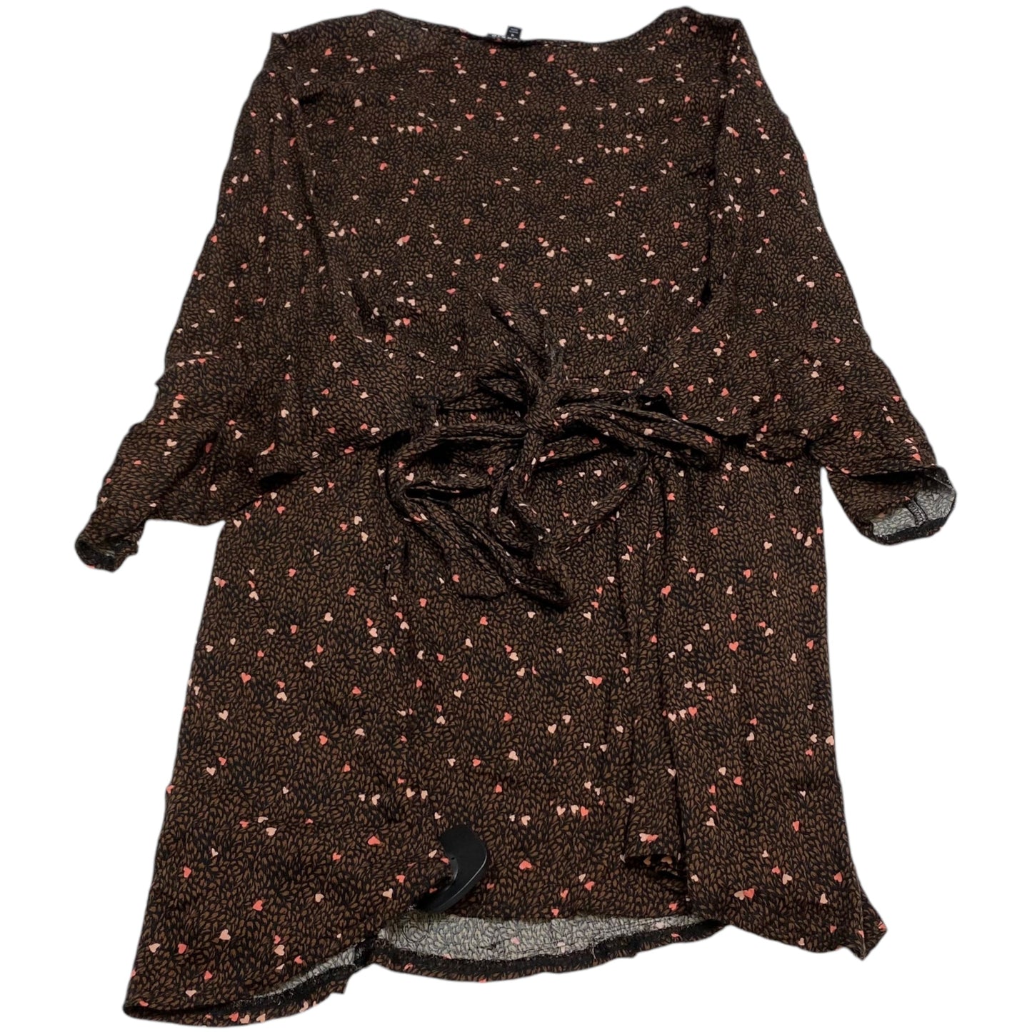 Top 3/4 Sleeve By Torrid In Brown, Size: 4x