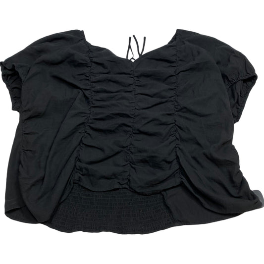 Top Short Sleeve By Ava & Viv In Black, Size: 4x