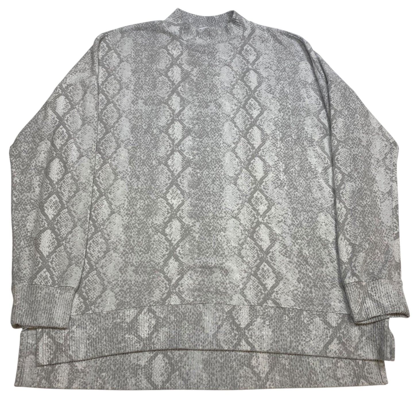 Top Long Sleeve By New Directions In Grey, Size: Xl