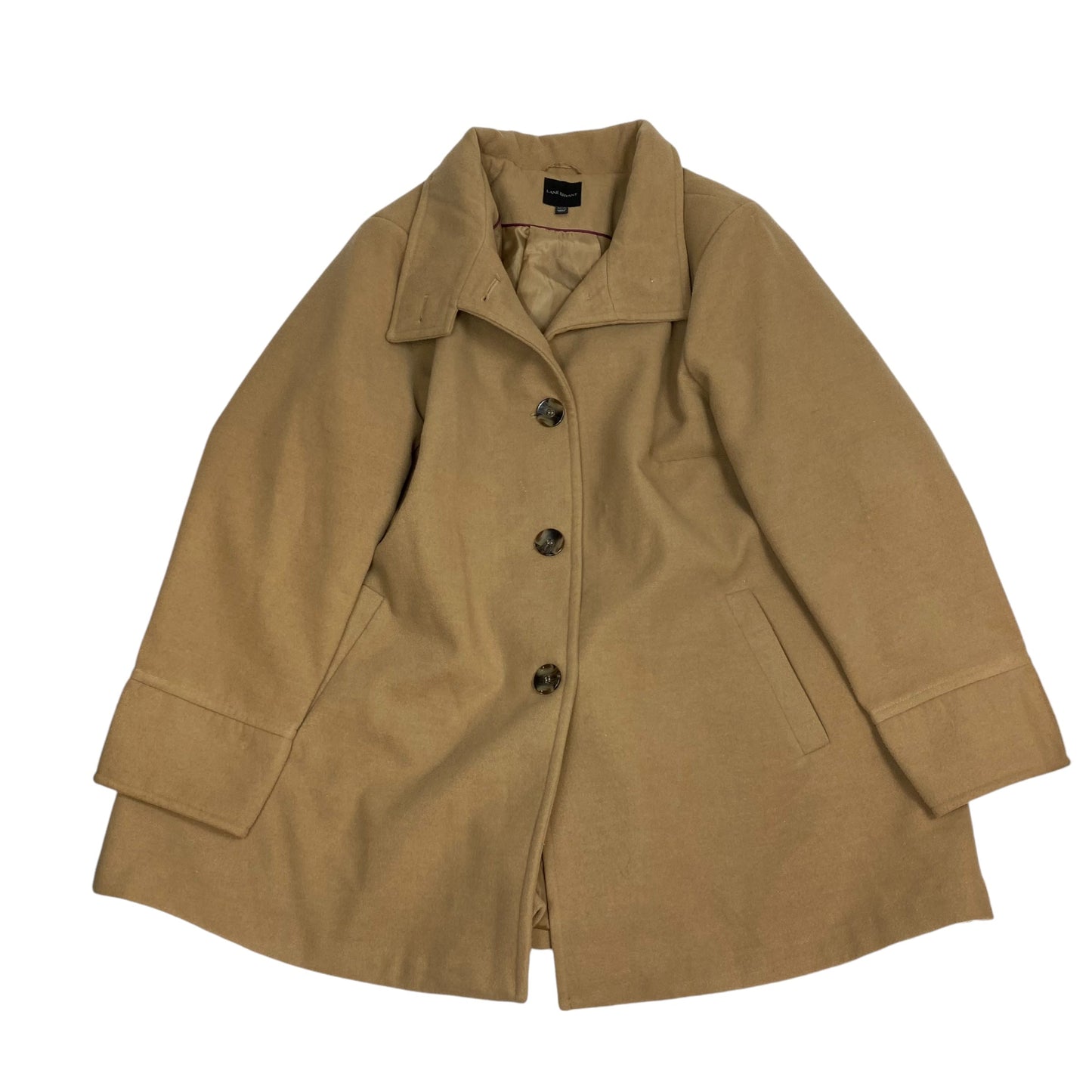 Coat Peacoat By Lane Bryant In Brown, Size: 3x