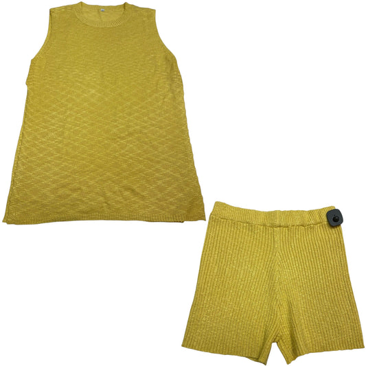 Lounge Set Shorts By Cme In Yellow, Size: L