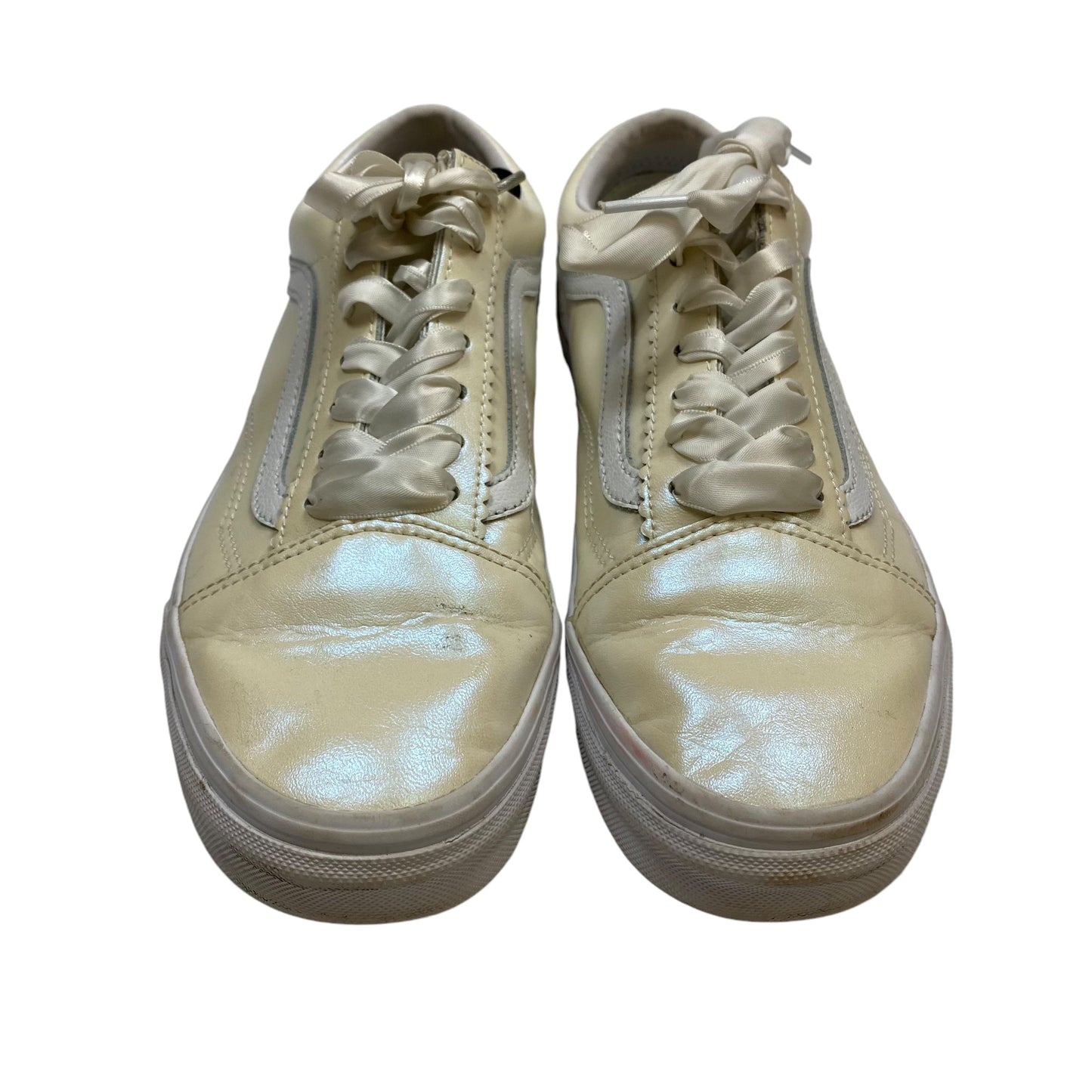 Shoes Sneakers By Vans In Cream, Size: 7.5