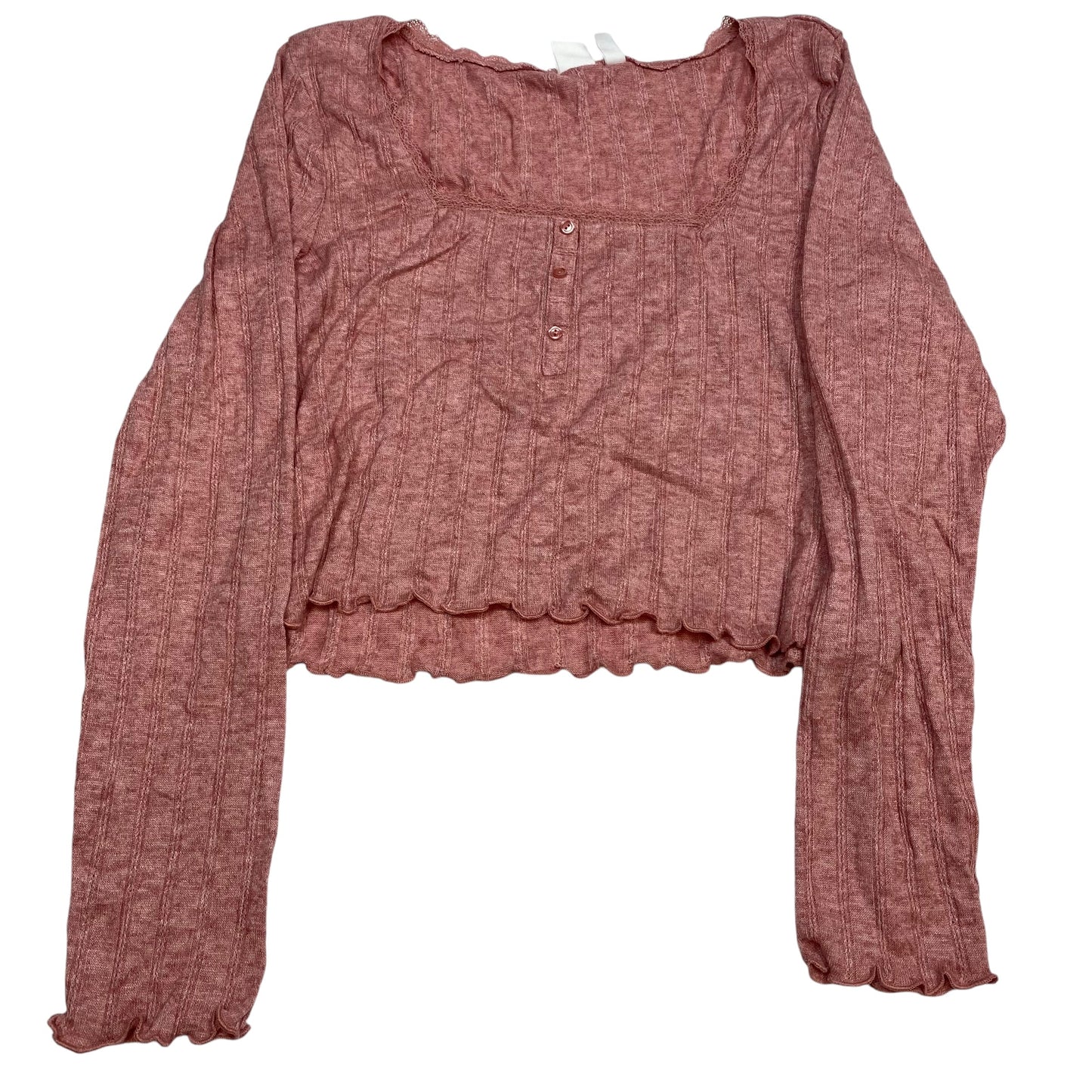 Top Long Sleeve By Bp In Pink, Size: Xl