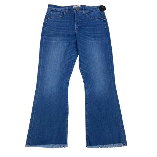 Jeans Flared By Loft In Blue Denim, Size: 12