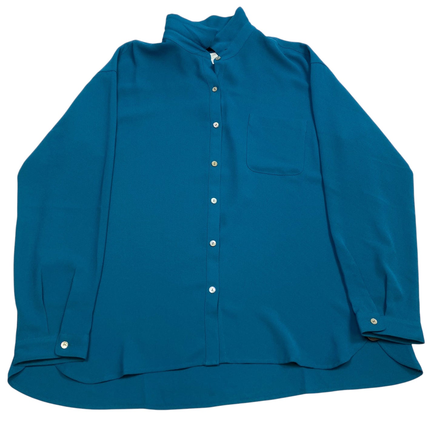 Blouse Long Sleeve By J. Jill In Teal, Size: L